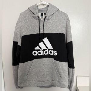 Adidas men’s hoodie. Black and gray. Size large